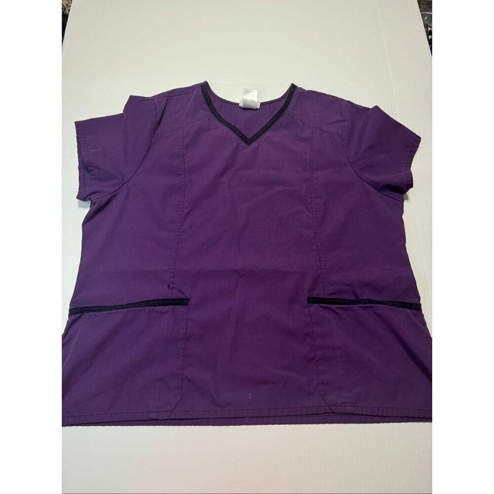 Scrubstar Eggplant Colored Short Sleeve Scrub Top Size 2XL